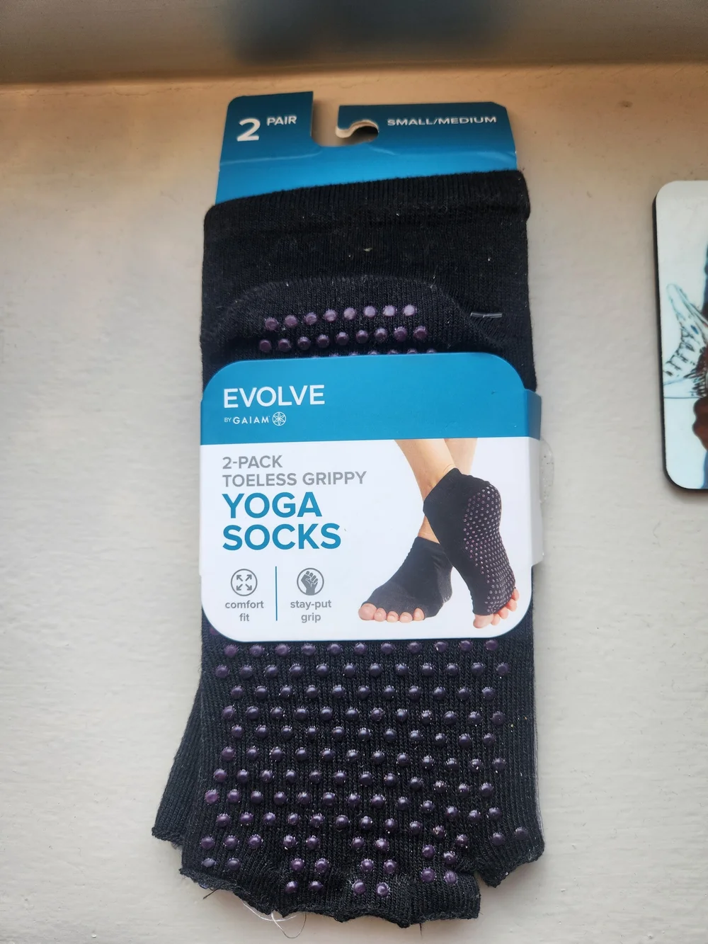 EVOLVE Grey and Black Grip Socks